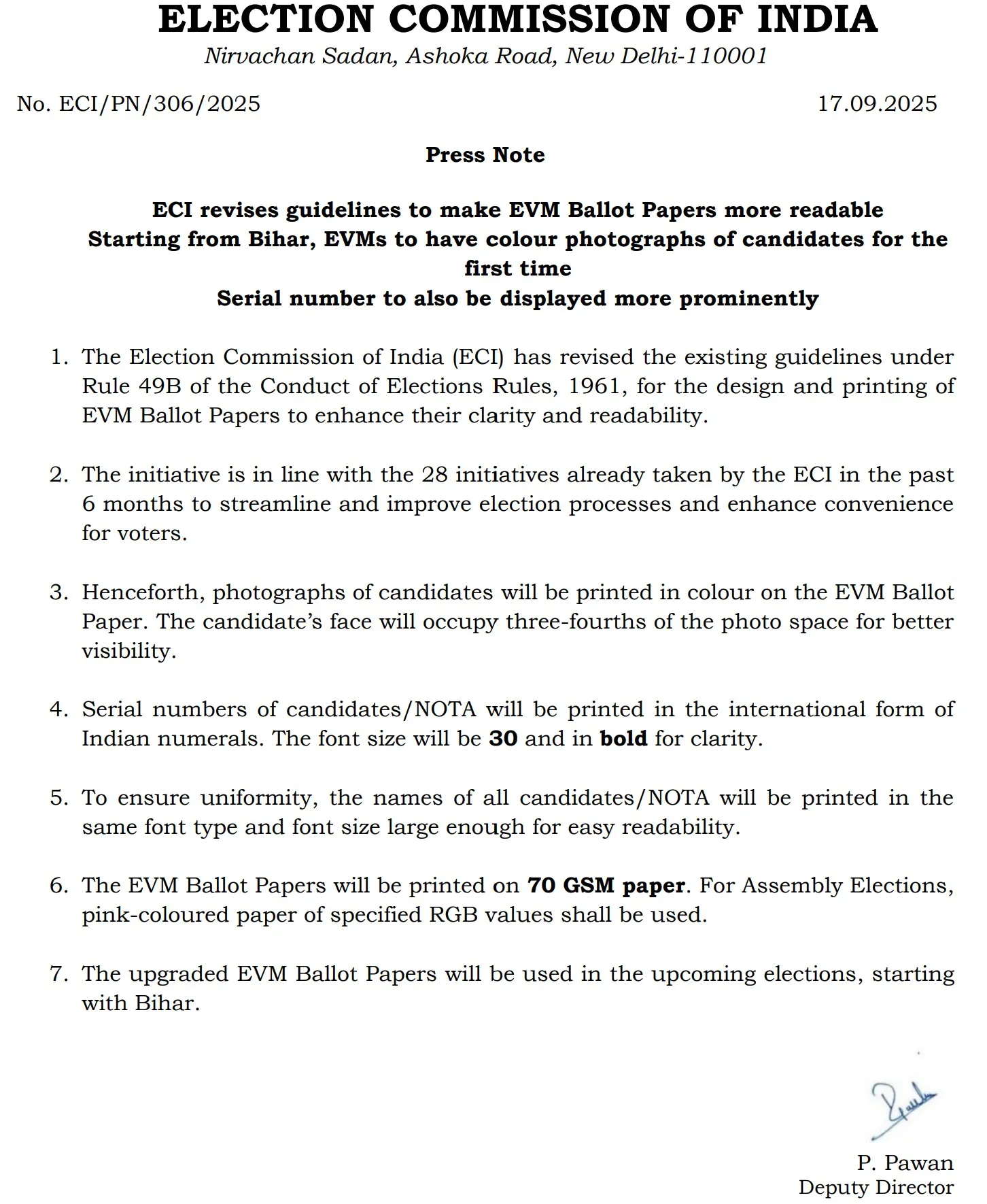 New Evm Ballot Paper Rules