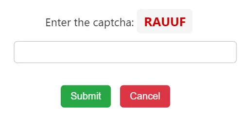 Enter Captcha and Submit