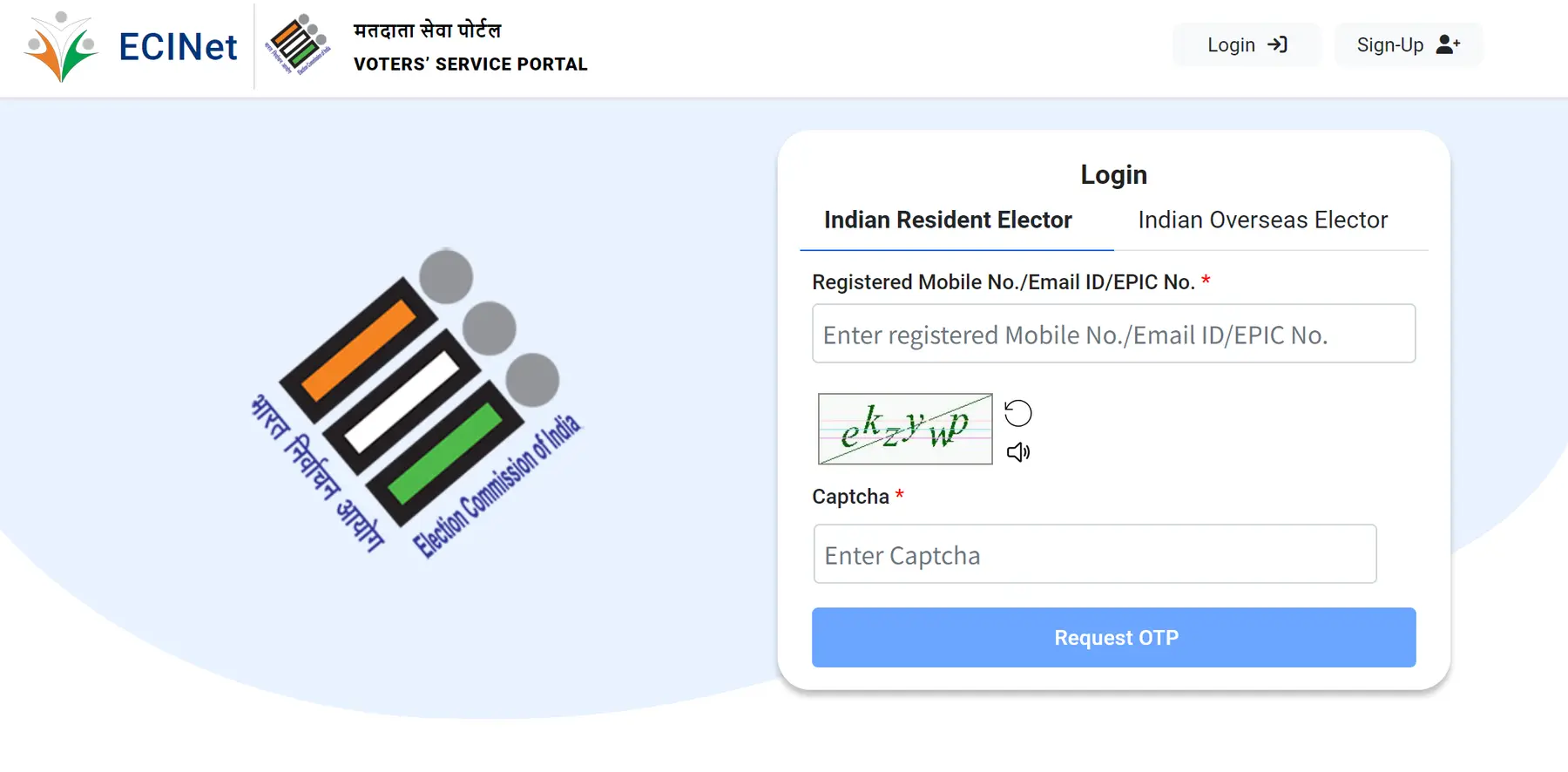 SIR Enumeration Form Online Login