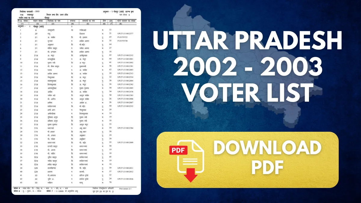 UP 2002 2003 Voter List