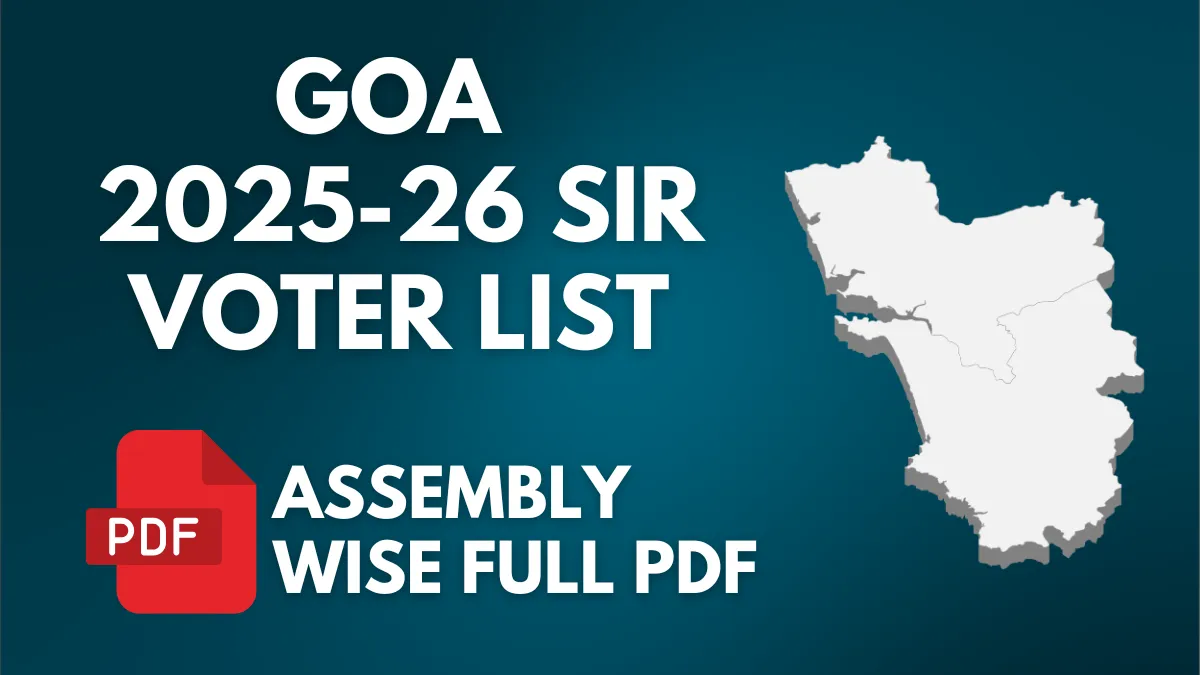 Goa SIR Voter List