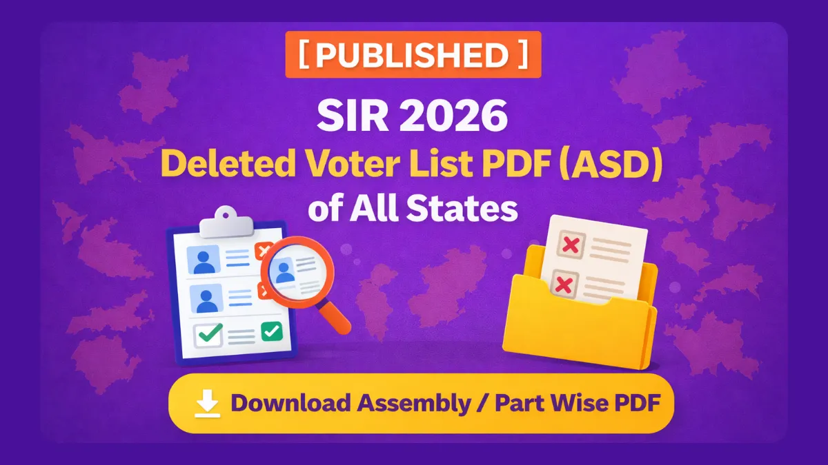 SIR Deleted Voter List 2026