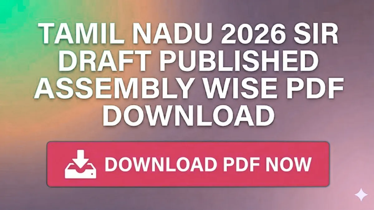 Tamil Nadu SIR Draft