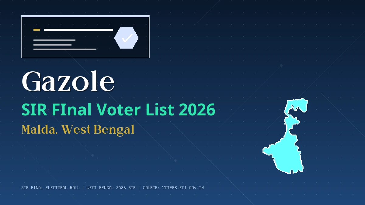 Gazole SIR FInal Voter List 2026 West Bengal