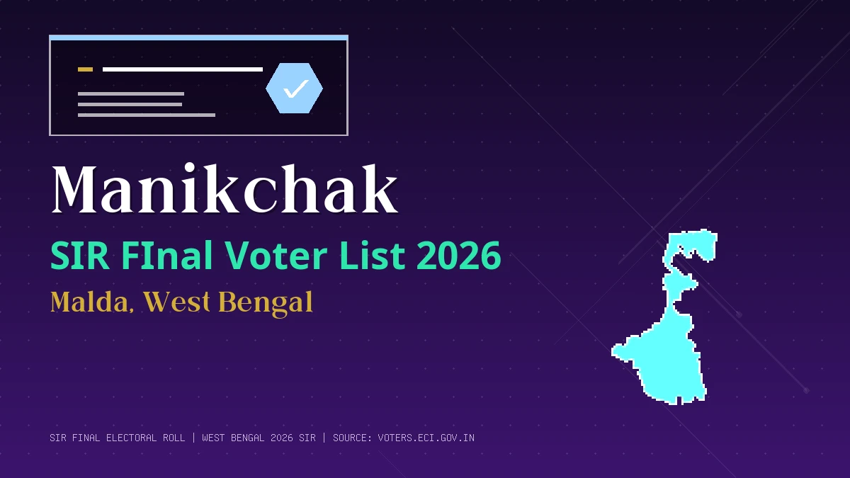 Manikchak SIR FInal Voter List 2026 West Bengal