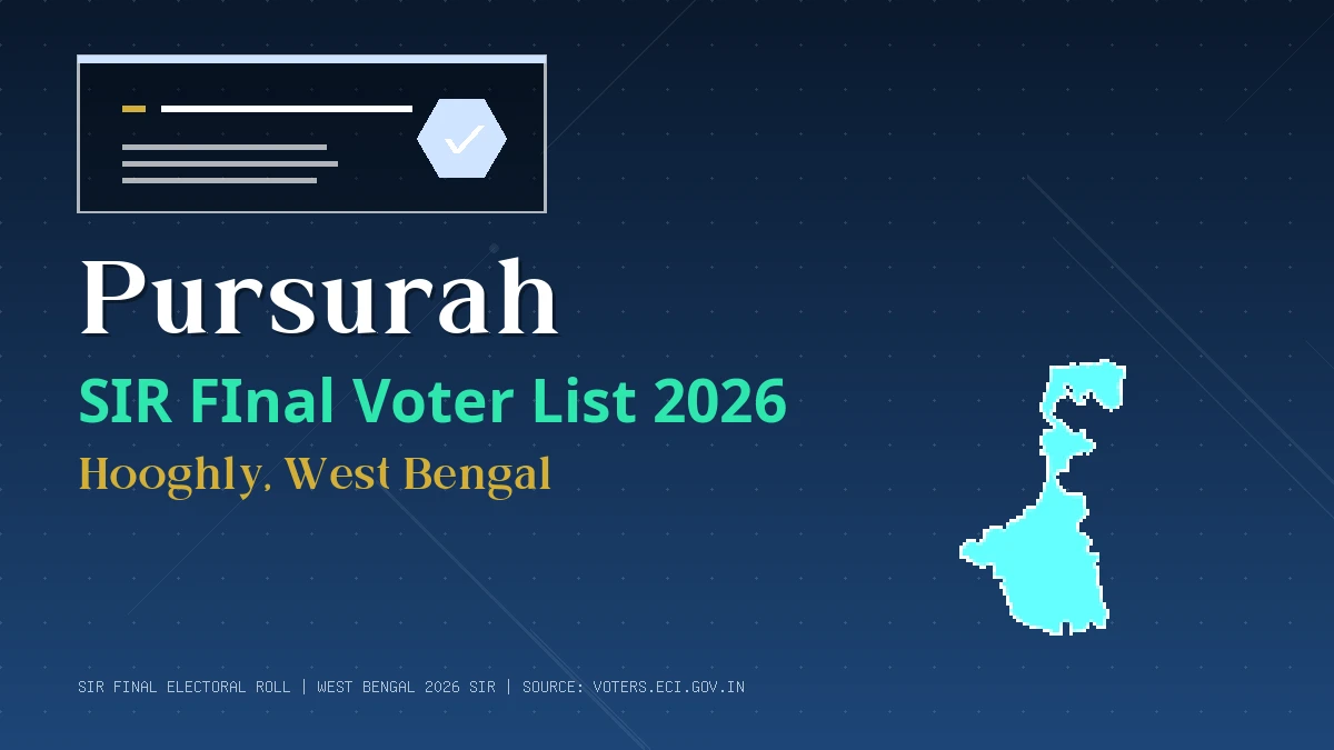 Pursurah SIR FInal Voter List 2026 West Bengal