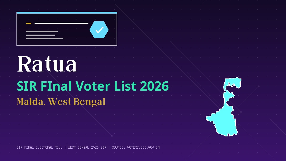 Ratua SIR FInal Voter List 2026 West Bengal