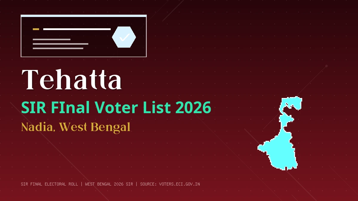 Tehatta SIR FInal Voter List 2026 West Bengal