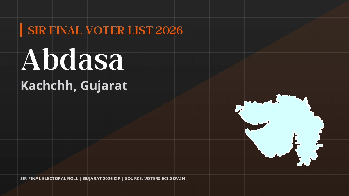 Abdasa SIR Final Voter List 2026 Gujarat