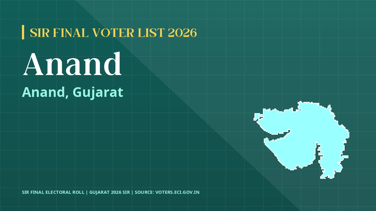 Anand SIR Final Voter List 2026 Gujarat