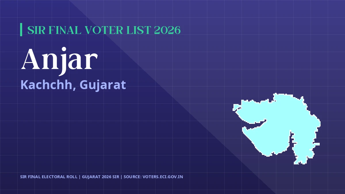 Anjar SIR Final Voter List 2026 Gujarat