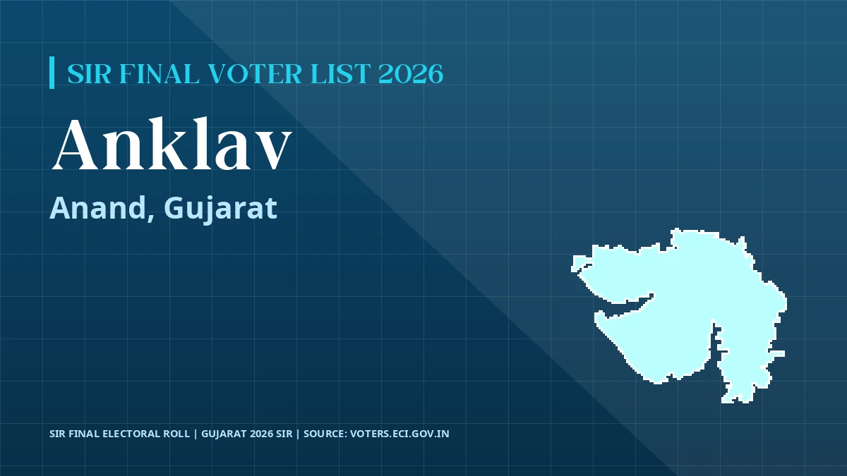 Anklav SIR Final Voter List 2026 Gujarat