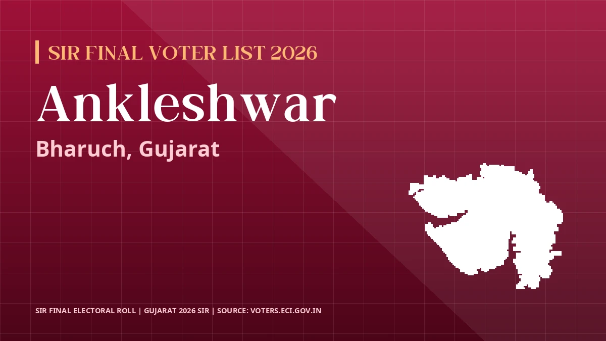Ankleshwar SIR Final Voter List 2026 Gujarat