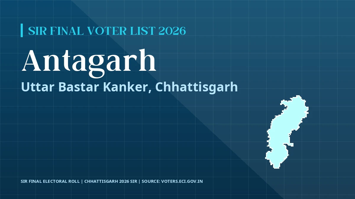Antagarh SIR Final Voter List 2026 Chhattisgarh
