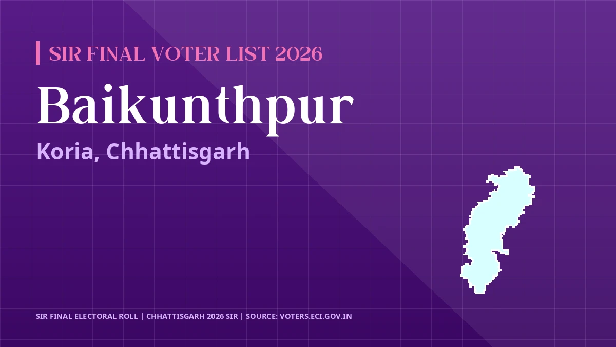 Baikunthpur SIR Final Voter List 2026 Chhattisgarh