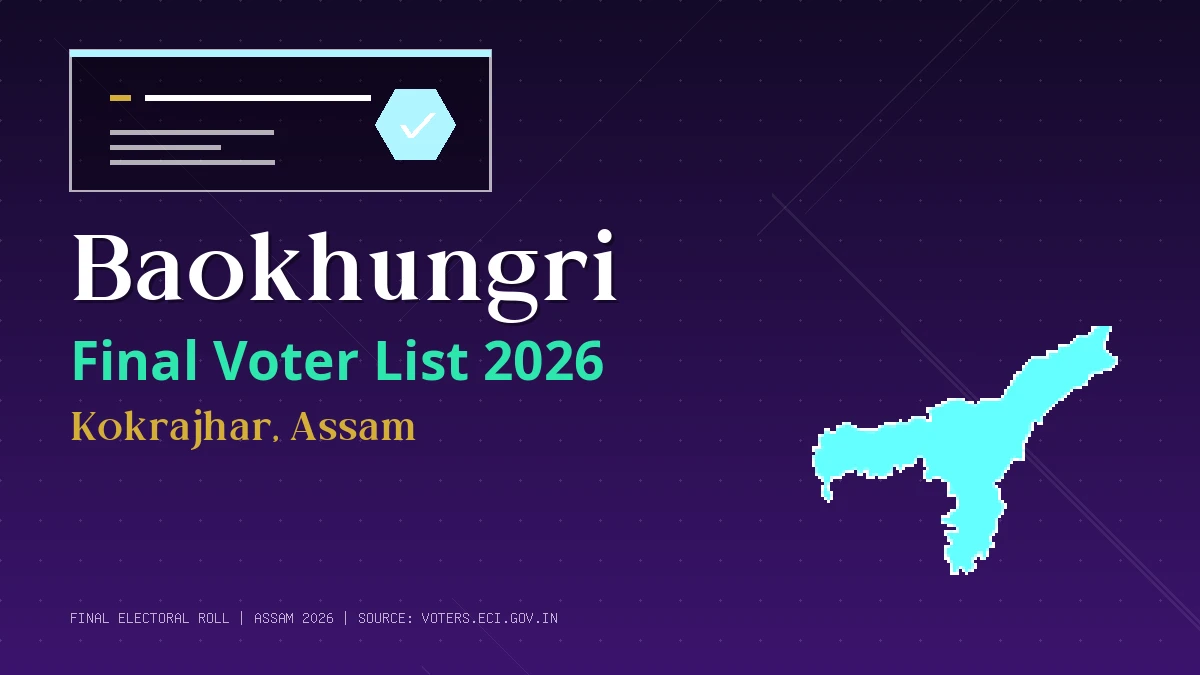 Baokhungri Final Voter List 2026 Assam