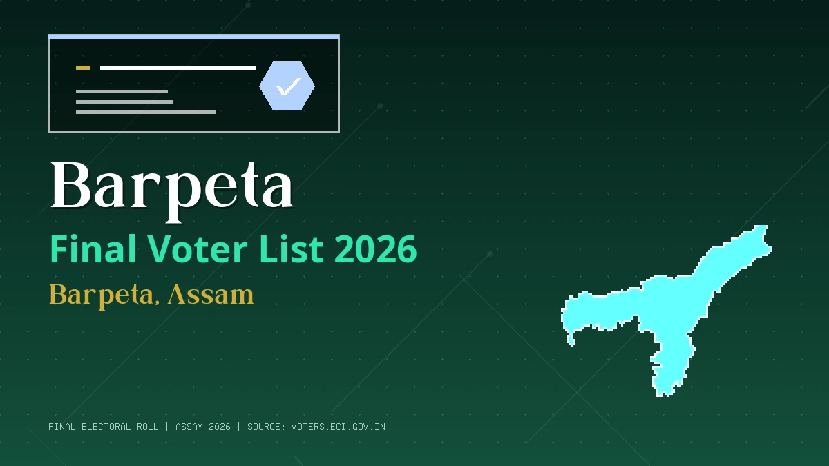 Barpeta Final Voter List 2026 Assam
