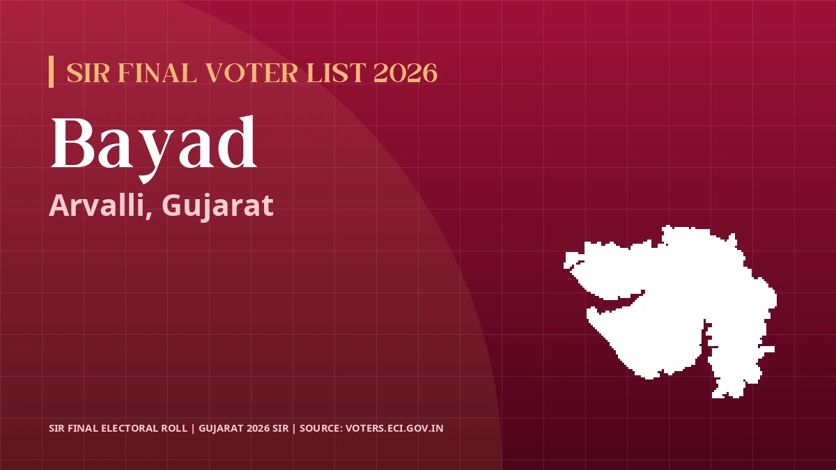 Bayad SIR Final Voter List 2026 Gujarat