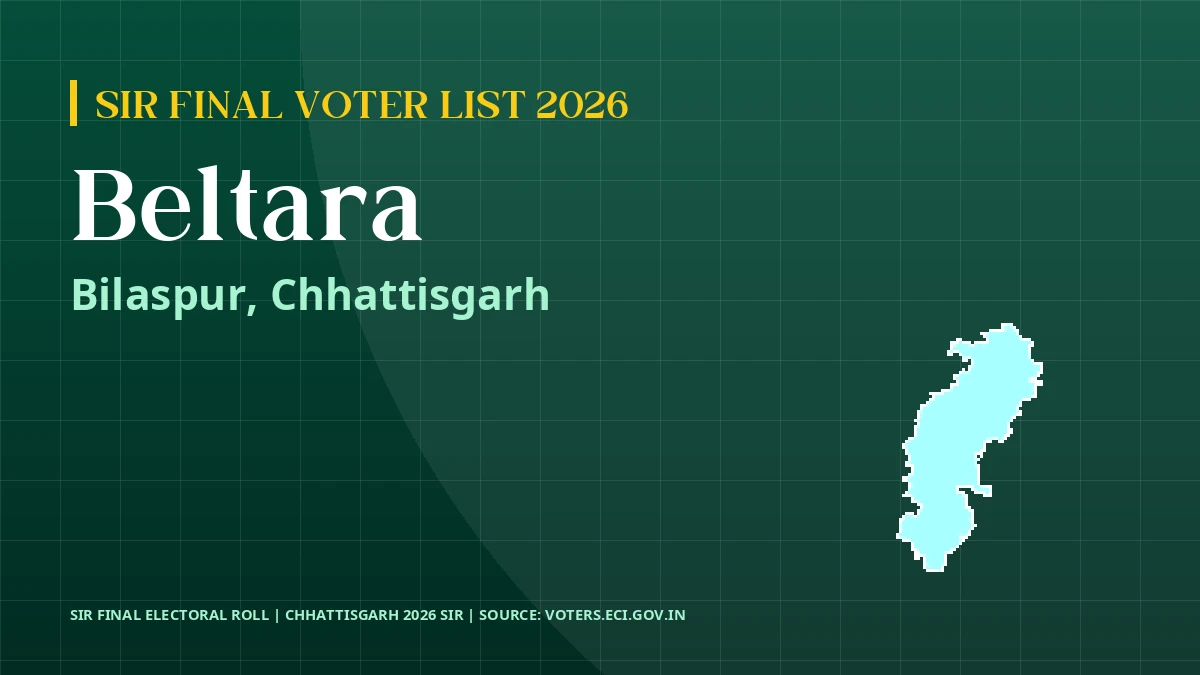Beltara SIR Final Voter List 2026 Chhattisgarh