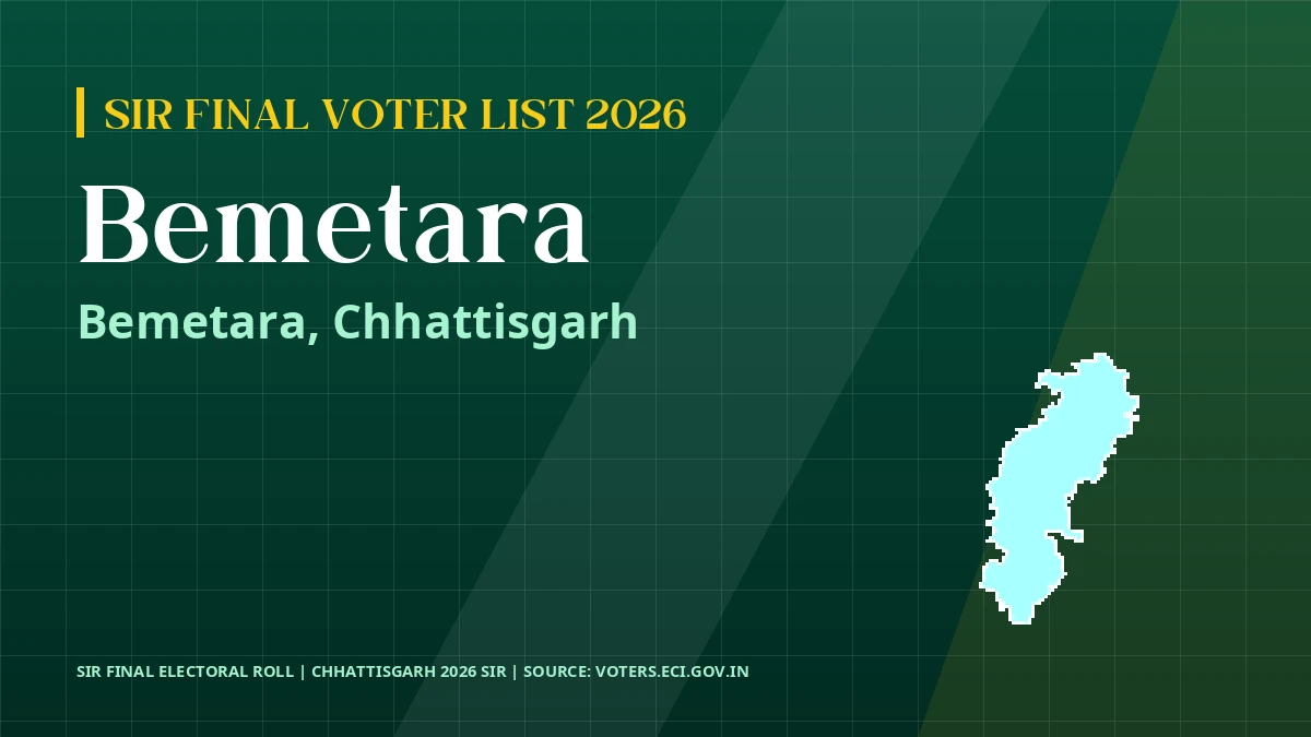 Bemetara SIR Final Voter List 2026 Chhattisgarh