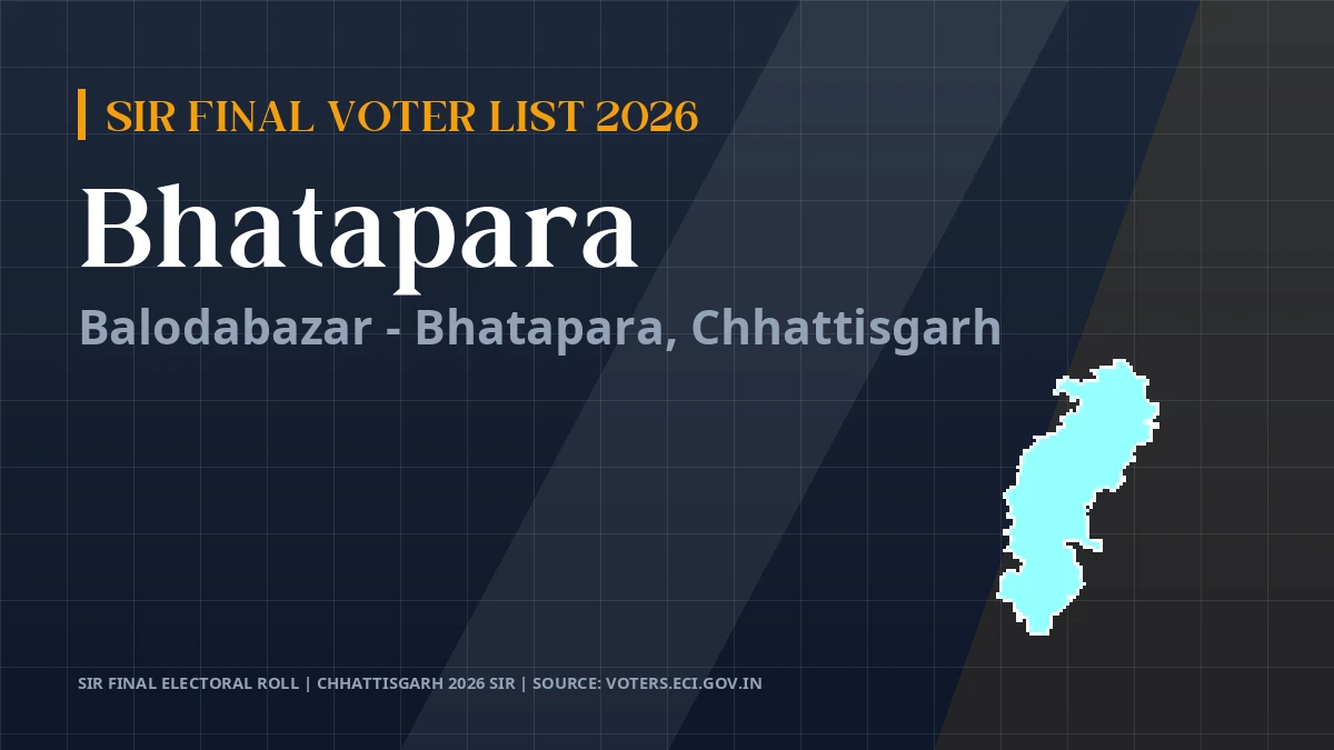 Bhatapara SIR Final Voter List 2026 Chhattisgarh