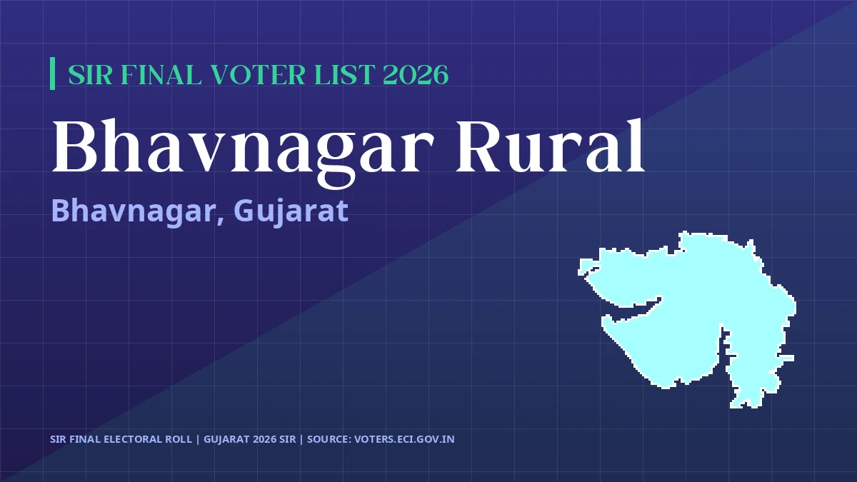 Bhavnagar Rural SIR Final Voter List 2026 Gujarat