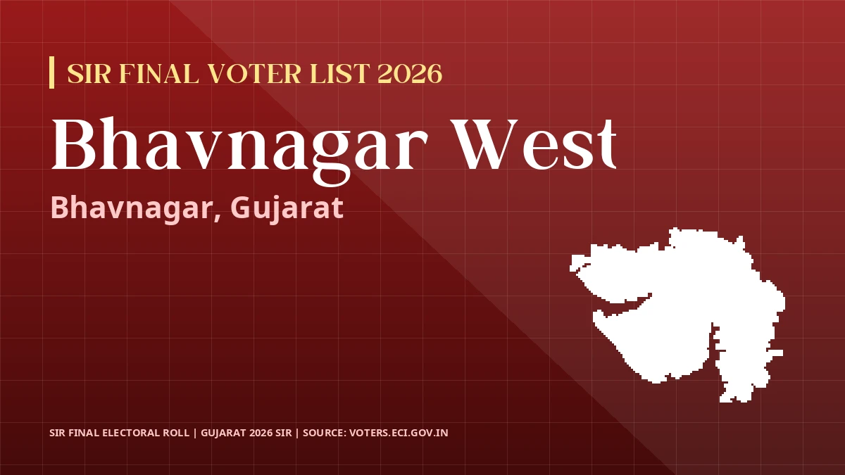 Bhavnagar West SIR Final Voter List 2026 Gujarat