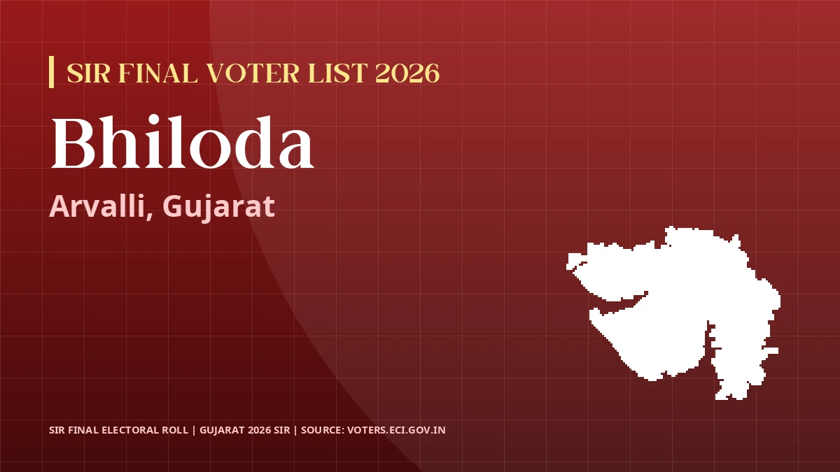 Bhiloda SIR Final Voter List 2026 Gujarat
