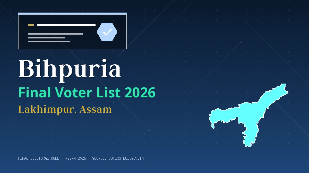 Bihpuria Final Voter List 2026 Assam