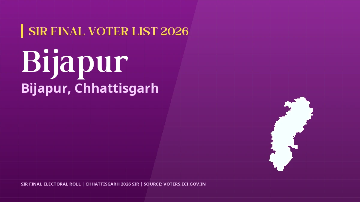 Bijapur SIR Final Voter List 2026 Chhattisgarh
