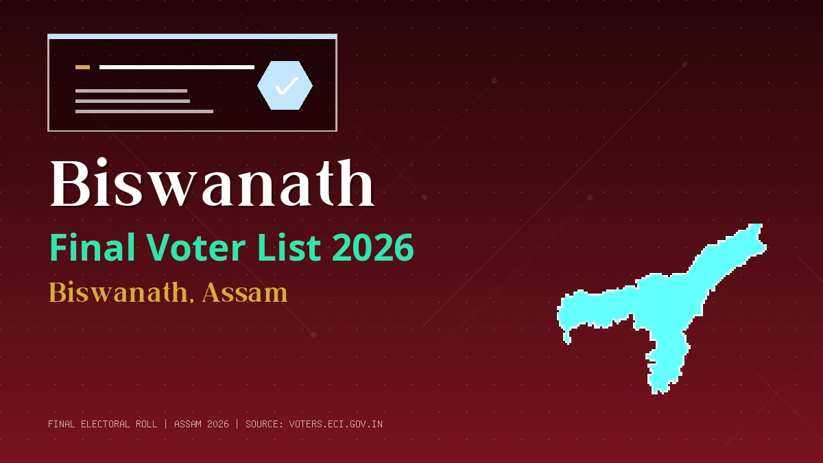Biswanath Final Voter List 2026 Assam