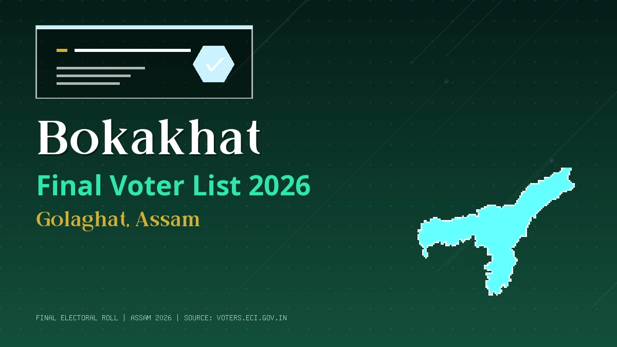 Bokakhat Final Voter List 2026 Assam