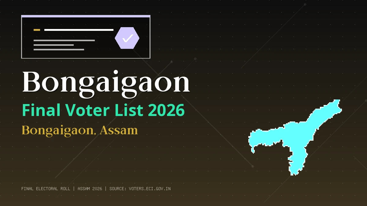 Bongaigaon Final Voter List 2026 Assam