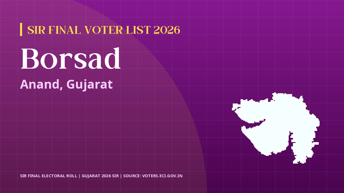 Borsad SIR Final Voter List 2026 Gujarat