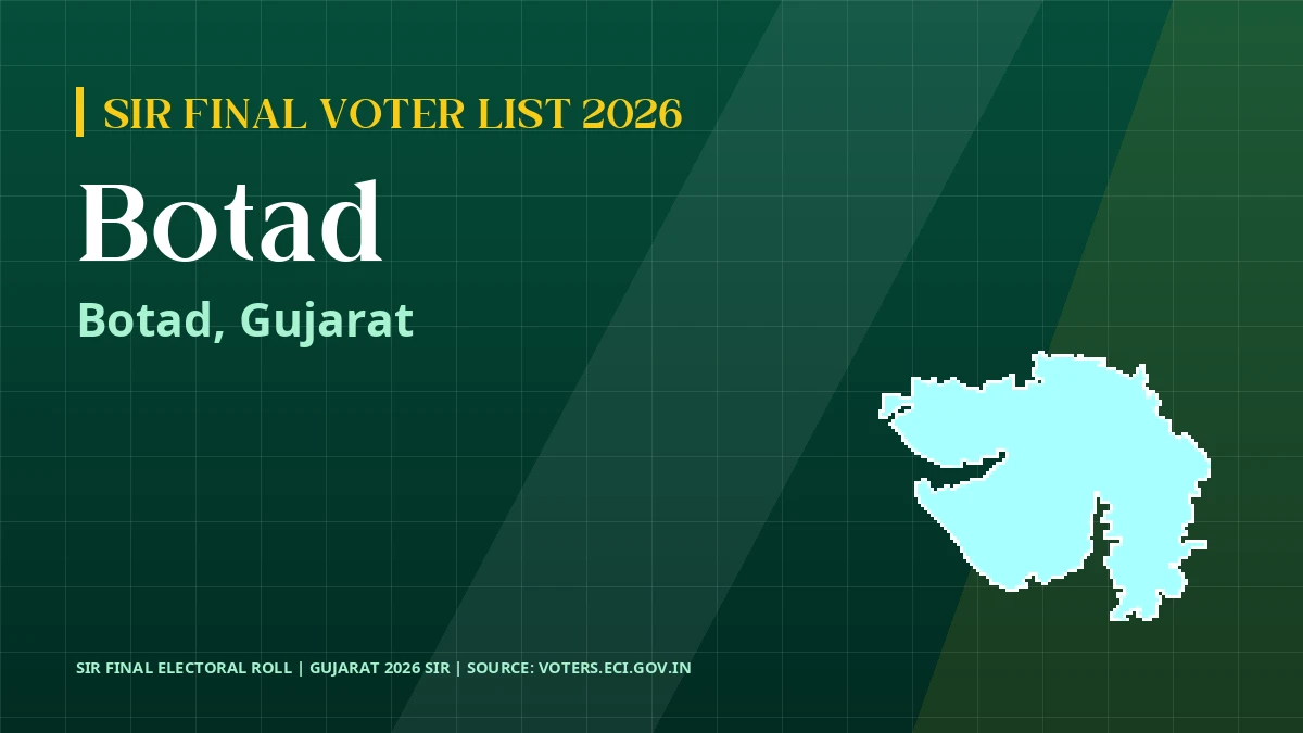 Botad SIR Final Voter List 2026 Gujarat