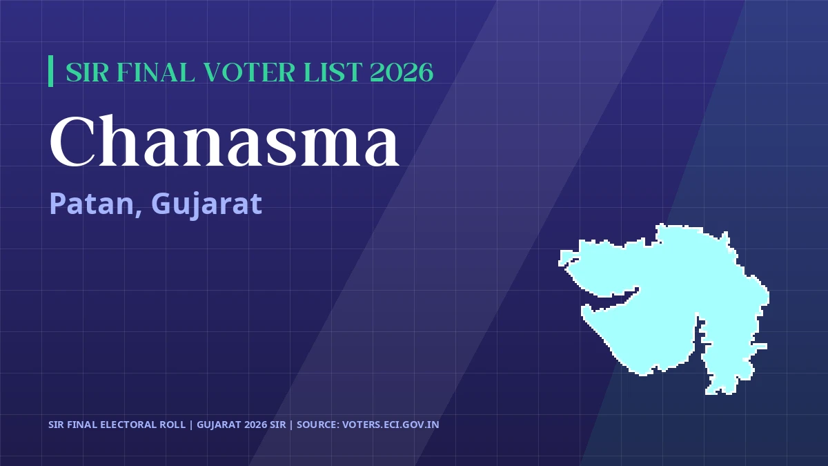 Chanasma SIR Final Voter List 2026 Gujarat
