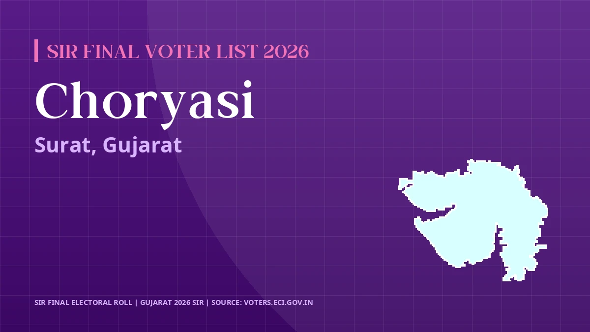 Choryasi SIR Final Voter List 2026 Gujarat