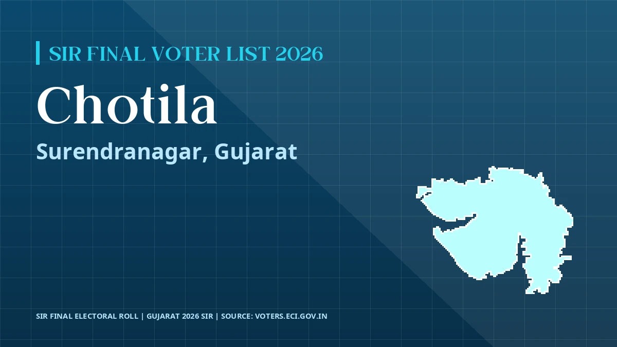 Chotila SIR Final Voter List 2026 Gujarat