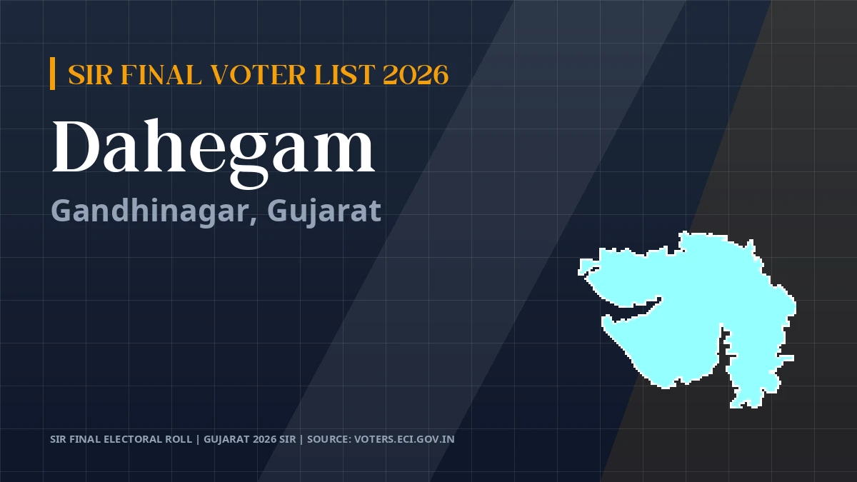 Dahegam SIR Final Voter List 2026 Gujarat