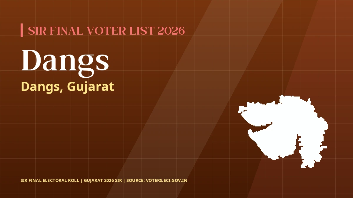 Dangs SIR Final Voter List 2026 Gujarat