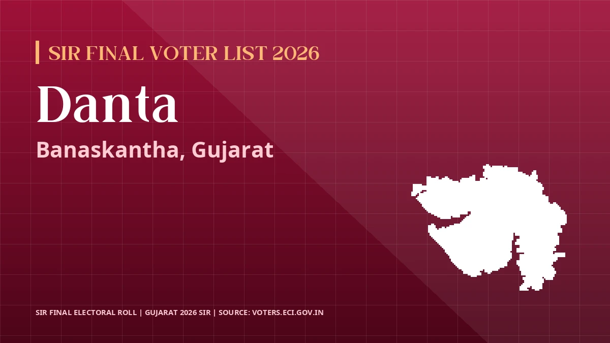 Danta SIR Final Voter List 2026 Gujarat