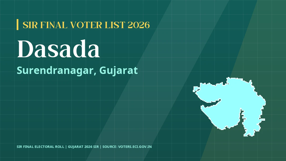 Dasada SIR Final Voter List 2026 Gujarat