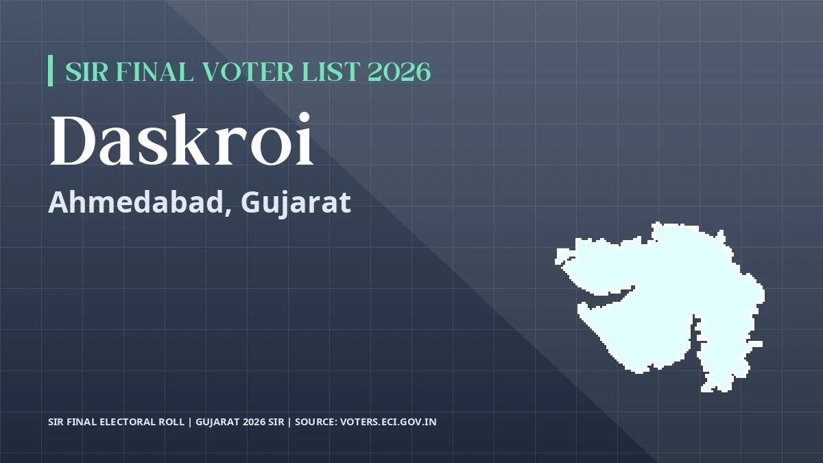 Daskroi SIR Final Voter List 2026 Gujarat
