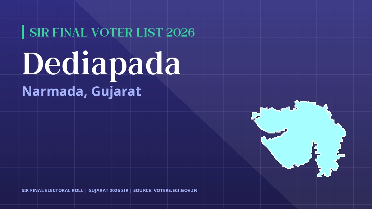 Dediapada SIR Final Voter List 2026 Gujarat