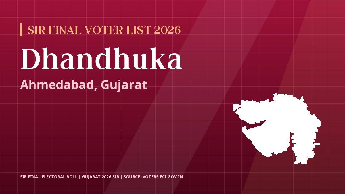 Dhandhuka SIR Final Voter List 2026 Gujarat