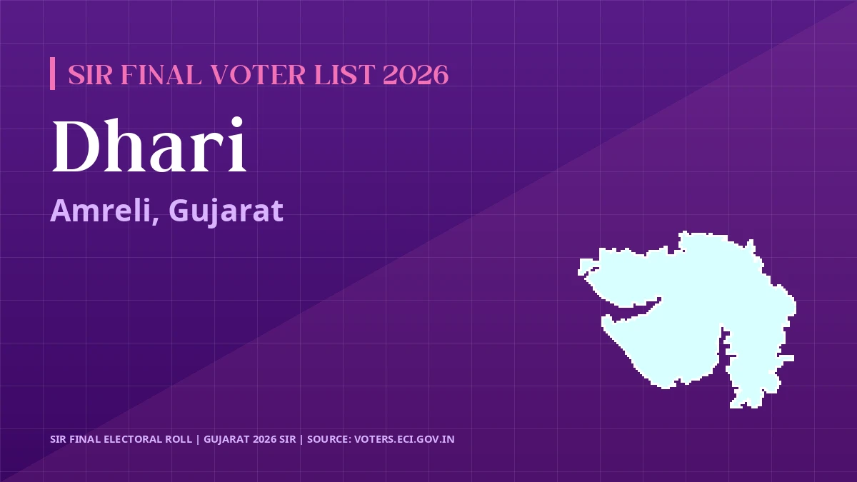 Dhari SIR Final Voter List 2026 Gujarat