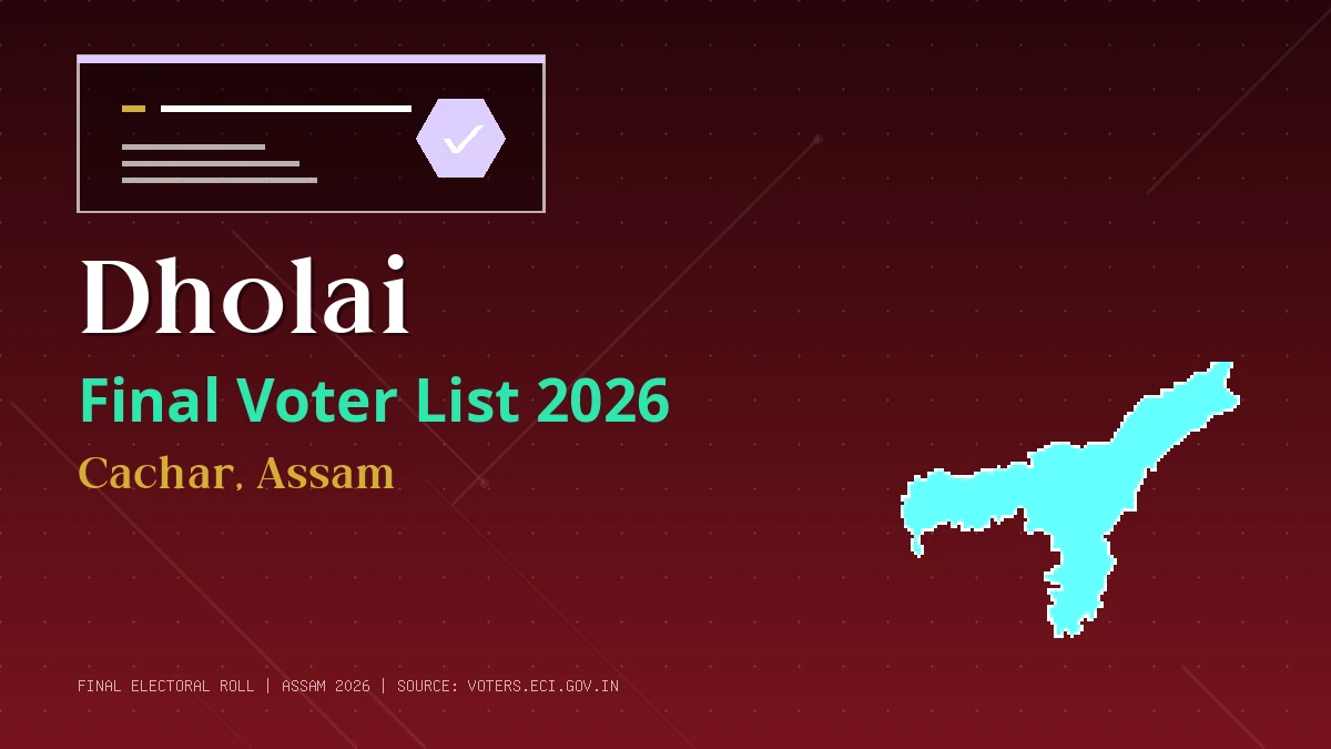 Dholai Final Voter List 2026 Assam