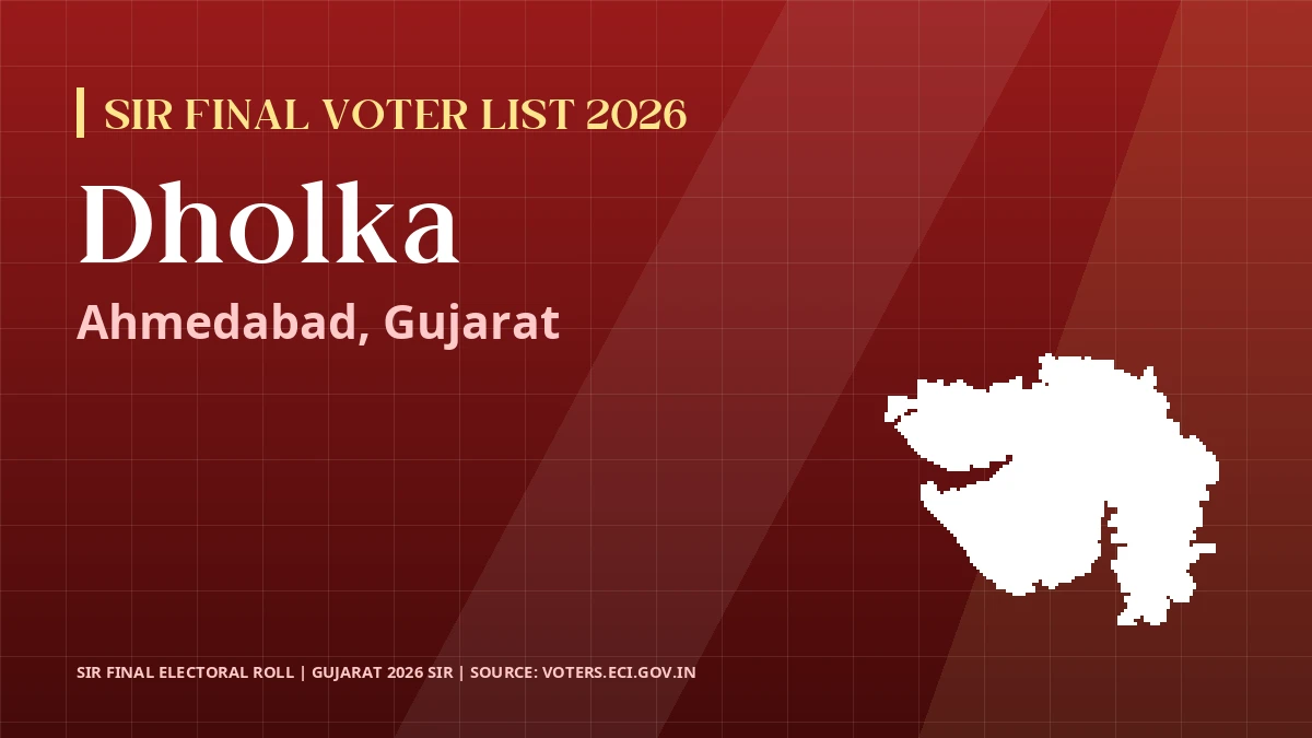 Dholka SIR Final Voter List 2026 Gujarat