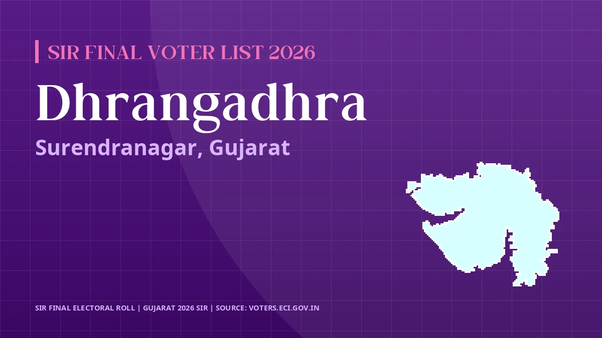Dhrangadhra SIR Final Voter List 2026 Gujarat