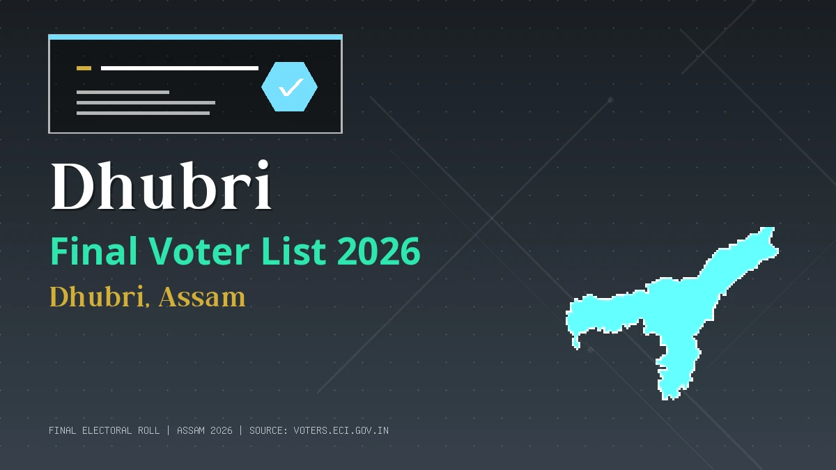 Dhubri Final Voter List 2026 Assam